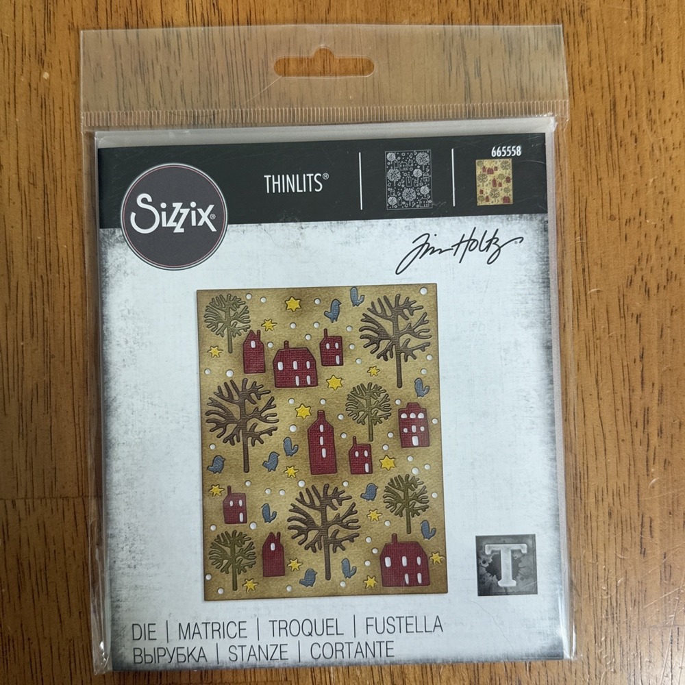 Sizzix Tim Holtz Thinlits Die Set 665558 Christmas Countryside Craft Scrapbook